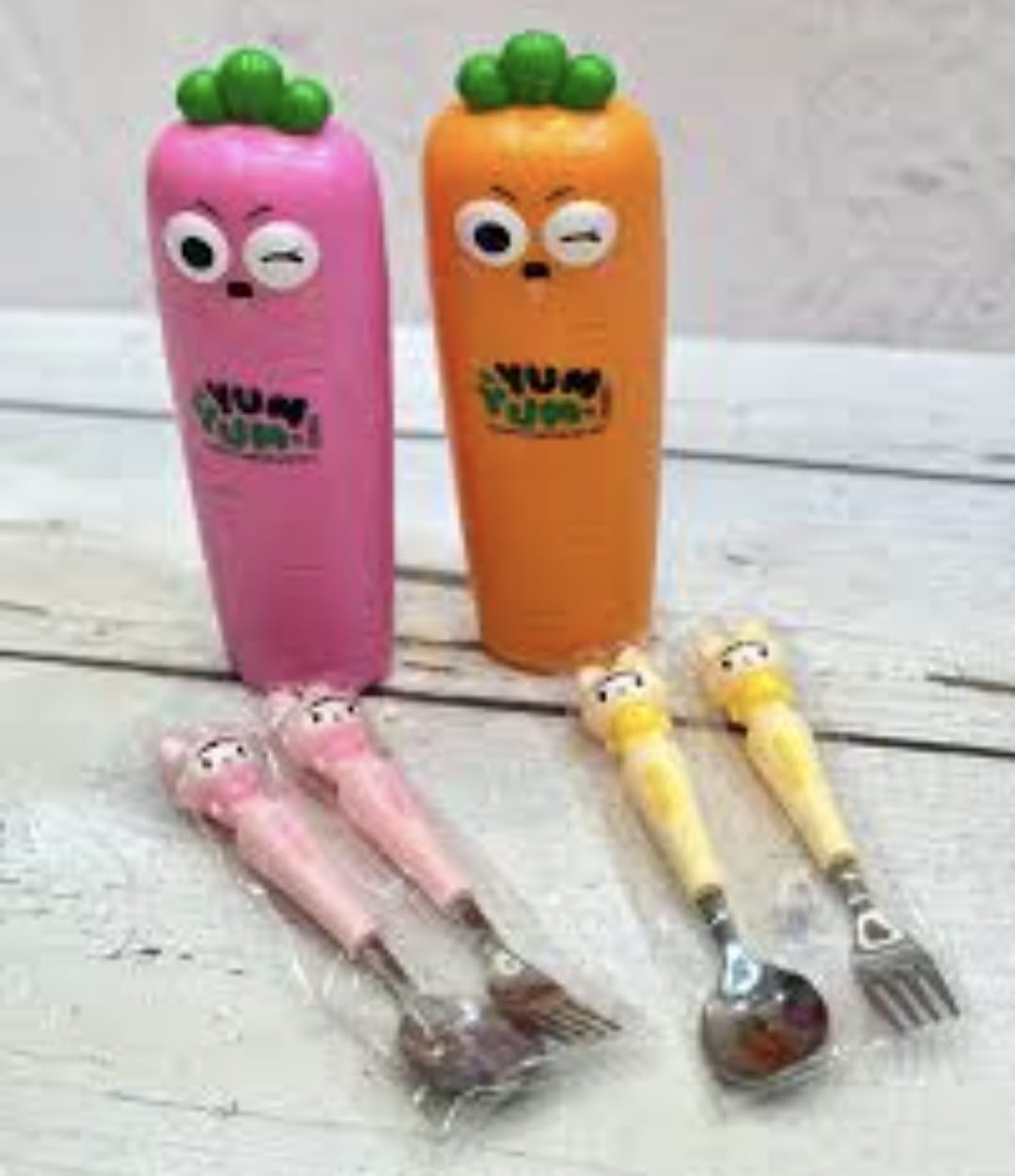 Carrot Spoon fork set